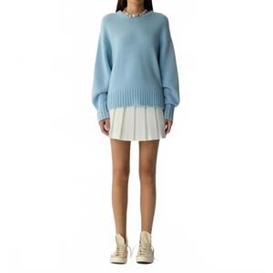 NEW GUEST IN RESIDENCE cozy crew sweater in clear sky